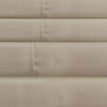 Lanester 3 Piece Polyester Twin Size Sheet Set The Urban Port, Light Brown - View 2