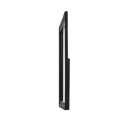 47 Inch Wood Mirror, Landscape Frame, Classic, Black - View 4