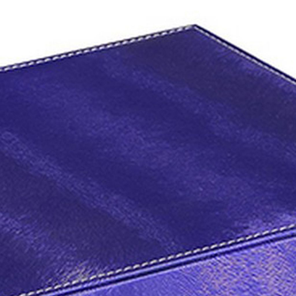 Jewelry Case with 2 Slots and Earrings Hanger, Blue - View 5