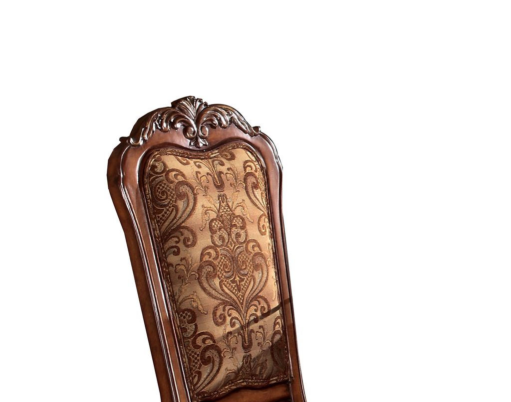 Dining Side Chair, Claw Legs and Leatherette Seat, Brown, Set of 2 - View 2