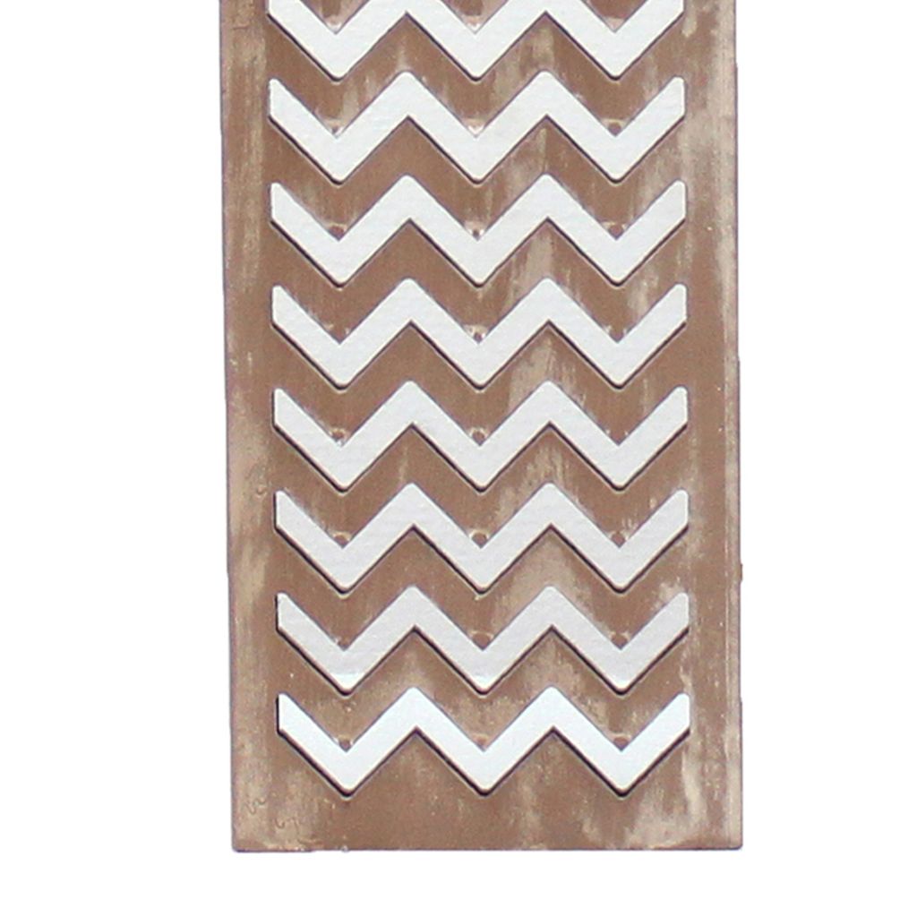 Table Lamp Set of 2 with Chevron Pattern and Mirror Inlay,Brown and Silver - View 2