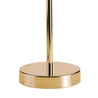 Metal Stalk Design Table Lamp with Hanging Crystals Shade, Gold - View 5