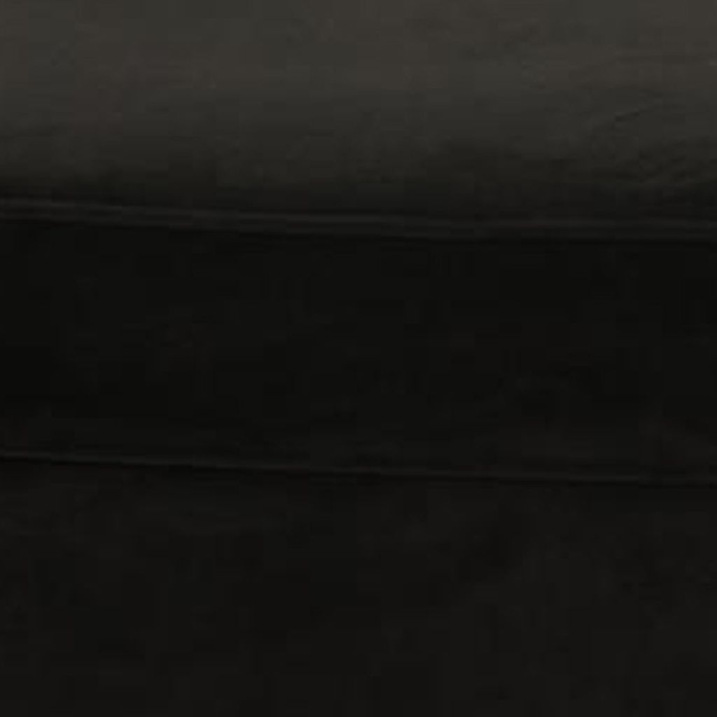 Fabric Ottoman with Nailhead Trim and Turned Feet, Black - View 5