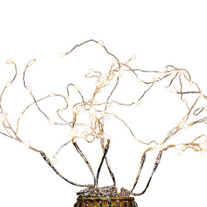 Tree Table Lamp with Aluminum Wire and Multiple LED, White - View 3