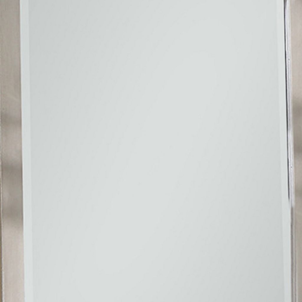 Bran 36 x 36 Modern Square Dresser Mirror, Pine Wood, Light Brown - View 3