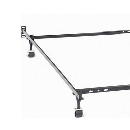 Akz Multisize Bed Frame for Q, K, CK, Six Metal Legs, Rolling Caster Wheels - View 4
