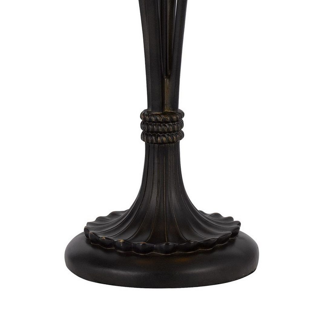 Xia 26 Inch Tiffany Style Vintage Table Lamp, Glass Shade, Antique Bronze - View 4