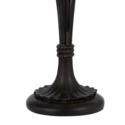 Xia 26 Inch Tiffany Style Vintage Table Lamp, Glass Shade, Antique Bronze - View 4