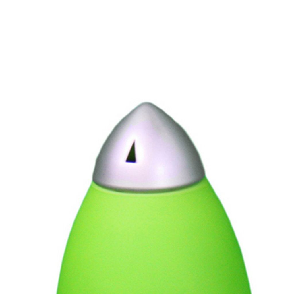 Kid Table Lamp with Rocket Design Silhouette, Green - View 3