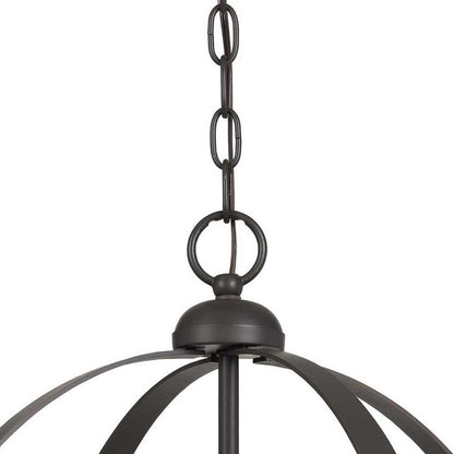Metal Chandelier with 4 Candelabra Holders, Black and Gold - View 4