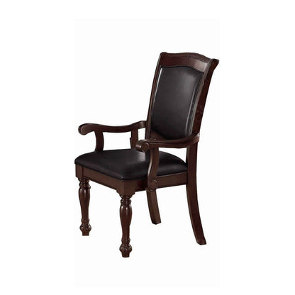Old Style Rubber Wood Arm Chair Set Of 2 Brown - View 3