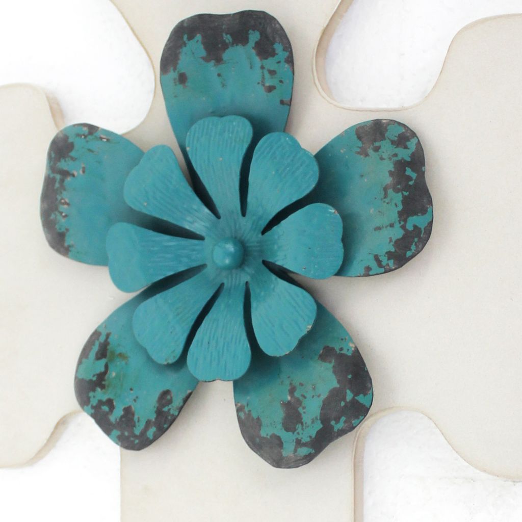 Rustic Wooden Cross Wall Décor Set of 2, White - View 3