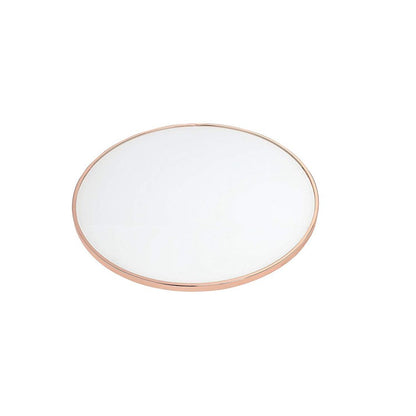 Alivia End Table, Frosted Glass & Rose Gold - View 2
