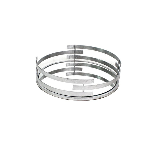 Round Metal Tray Set of 2 with Mirror Panel Inserts, Silver
