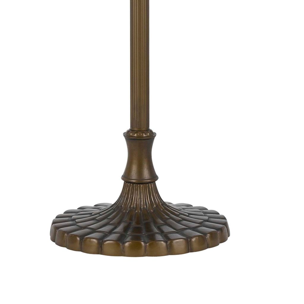 2 Bulb Tiffany Floor Lamp with Dragonfly Design Shade, Multicolor - View 3