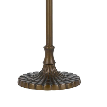 2 Bulb Tiffany Floor Lamp with Dragonfly Design Shade, Multicolor - View 3