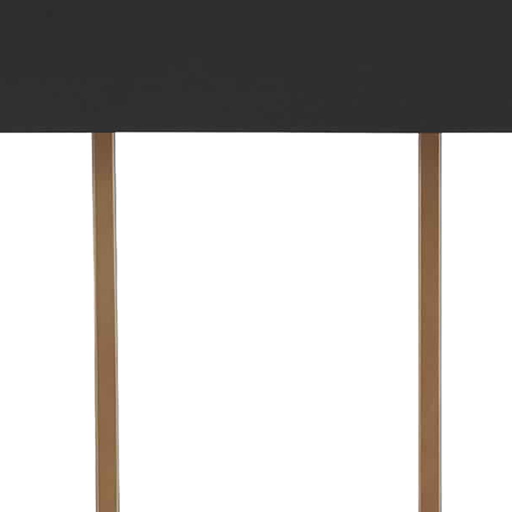 U Shaped Metal Body Table Lamp with Marble Base, Gold and Black - View 3