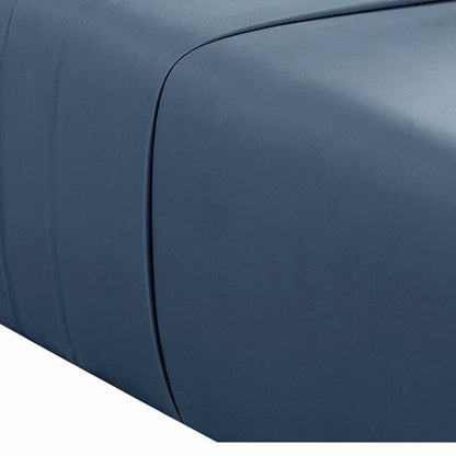Ivy 4 Piece King Size Cotton Ultra Soft Bed Sheet Set, Prewashed, Dark Blue - View 4