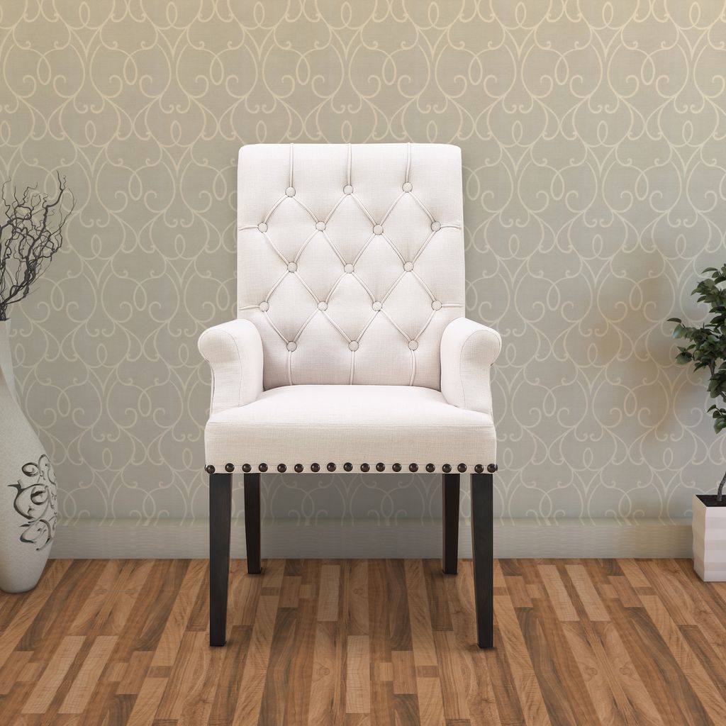 William Parson Side Dining Chair, Beige & Smokey Black - View 6