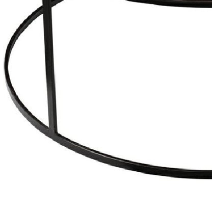 Round Metal Frame Side Table with Tubular Legs, Dark Brown - View 3
