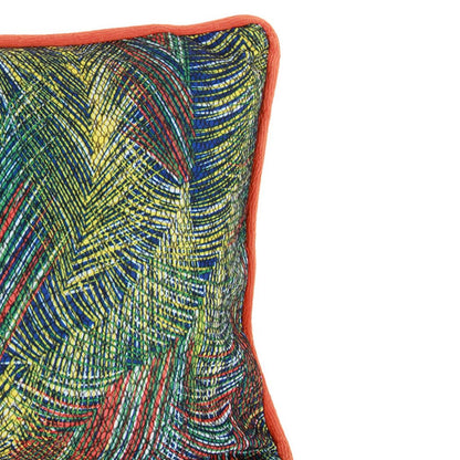 20 X 14 Inch Fabric Pillow with Abstract Art Details, Multicolor - View 3