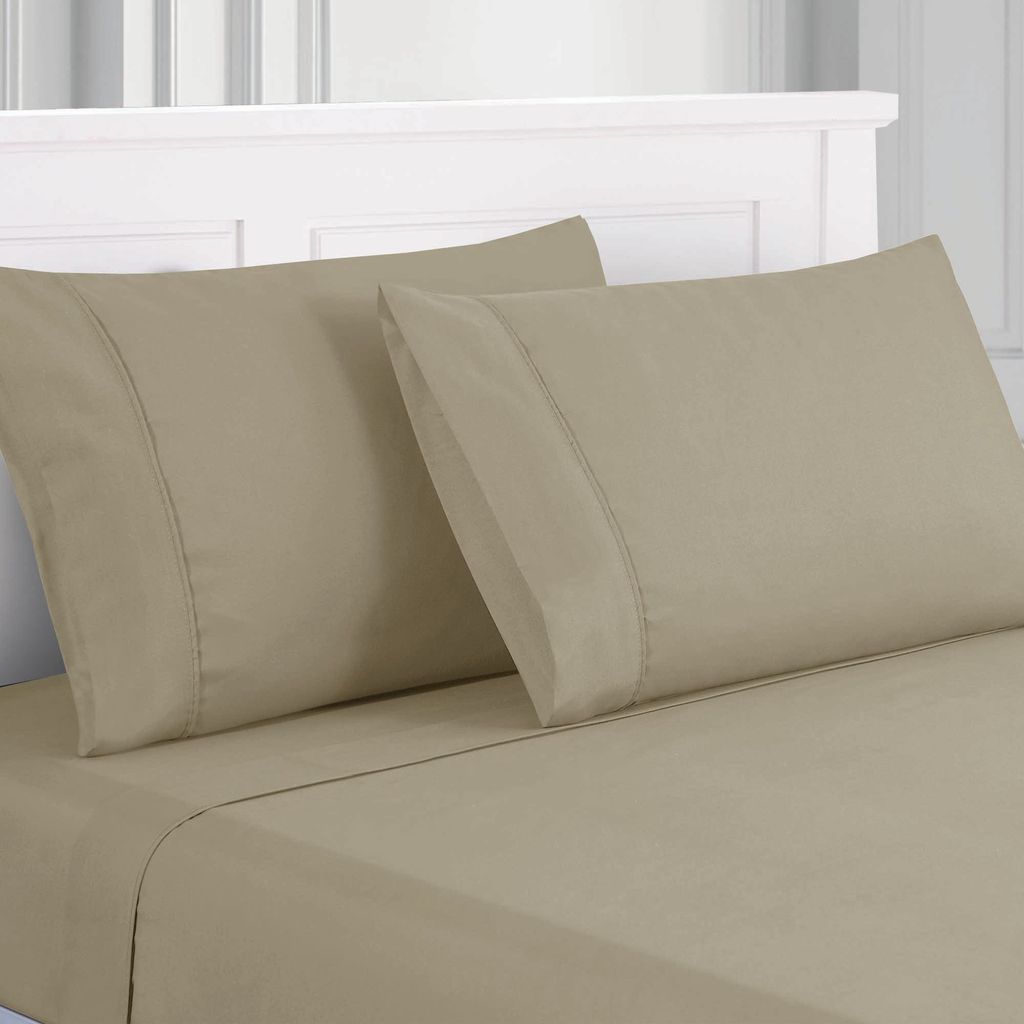 Lanester 4 Piece Deep Pocket Microfiber King Sheet Set The Urban Port, Taupe Gray - View 4