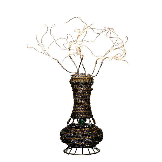 Tree Table Lamp with Aluminum Wire and Multiple LED, White