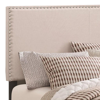 Ivory Upholstered Full Bed - View 3