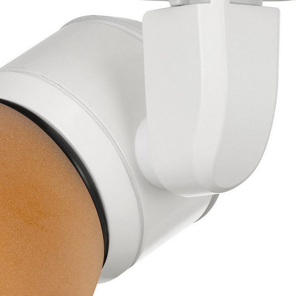 10W Integrated LED Track Fixture with Polycarbonate Head, Orange and White - View 3