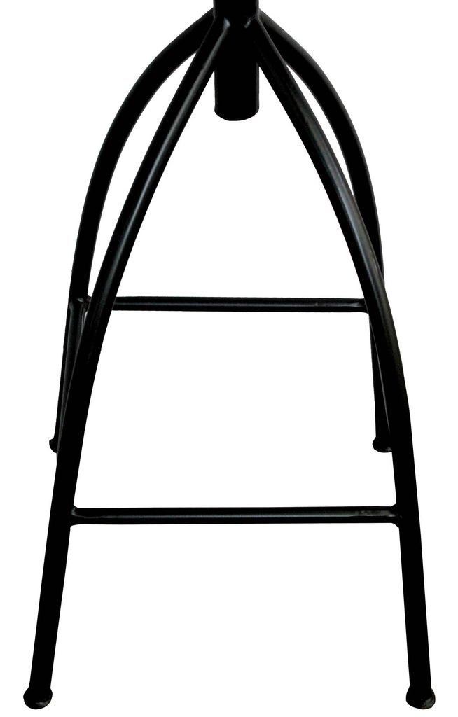 Pia 32-35 Extra Tall Adjustable Barstool, Natural Brown Mango Wood Seat, Black Iron Frame  - View 5