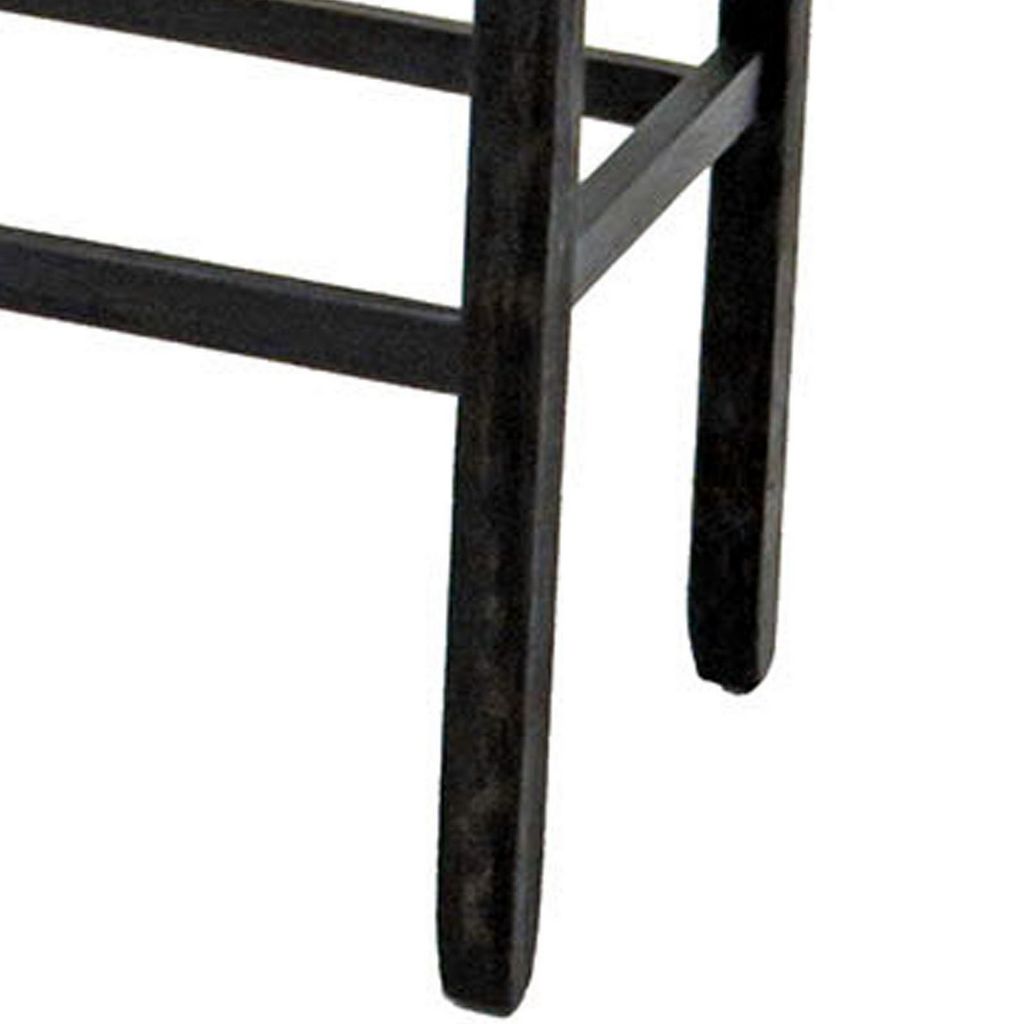 Sania II Rustic Counter Ht. Bench, Antique Black Finish - View 5