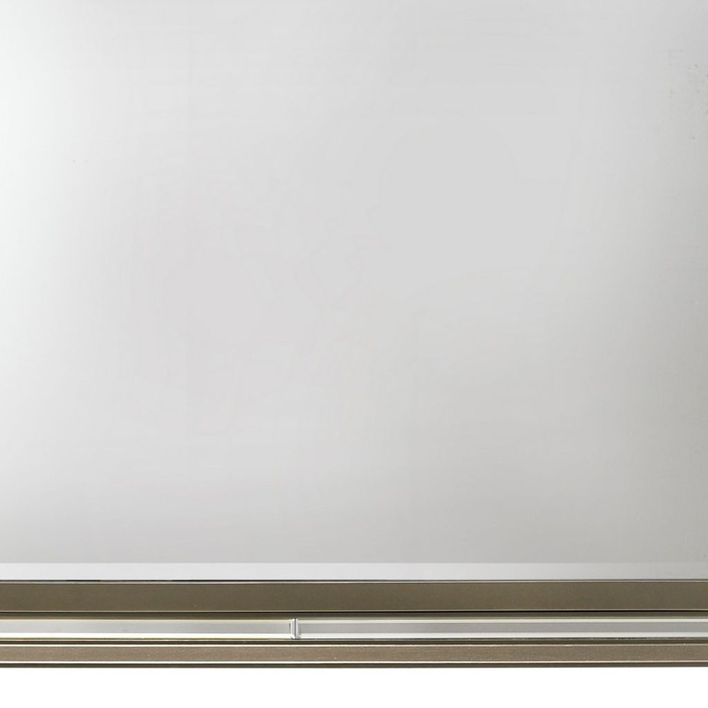 Contemporary Wall Mirror with LED and Accent Details, Gold and Brown - View 5