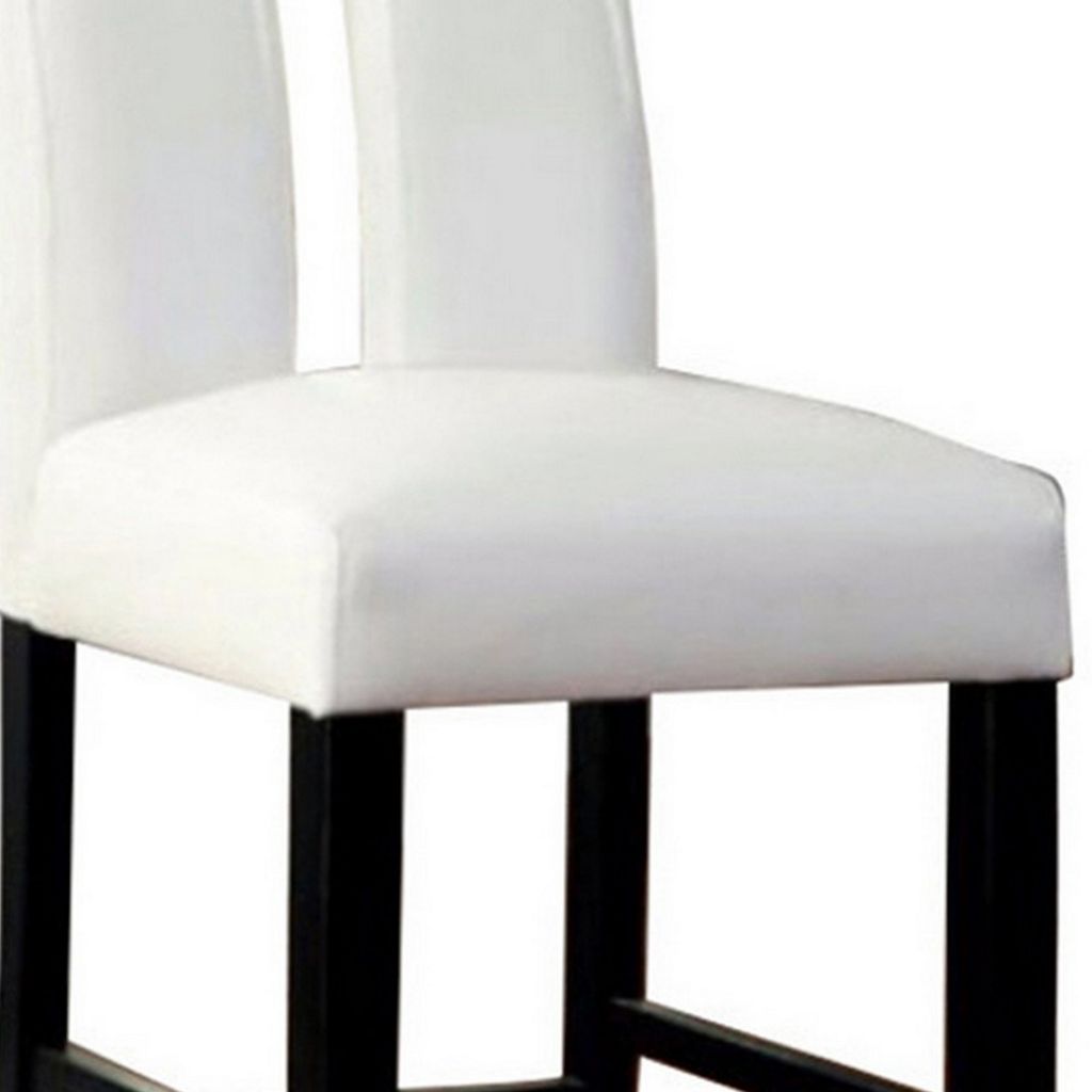 Luminar II Contemporary Counter Height Chair, White And Black Finish, Set of 2 - View 4