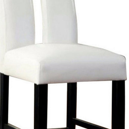 Luminar II Contemporary Counter Height Chair, White And Black Finish, Set of 2 - View 4