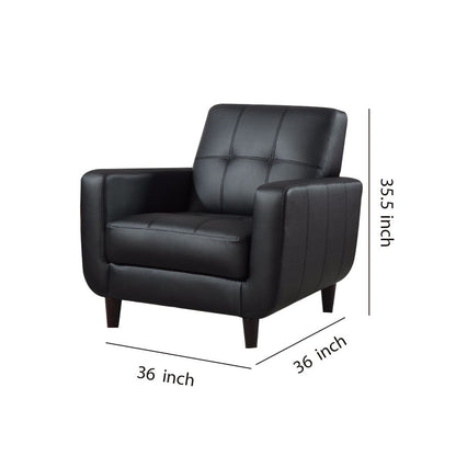 High toned Accent Chair, Black - View 5