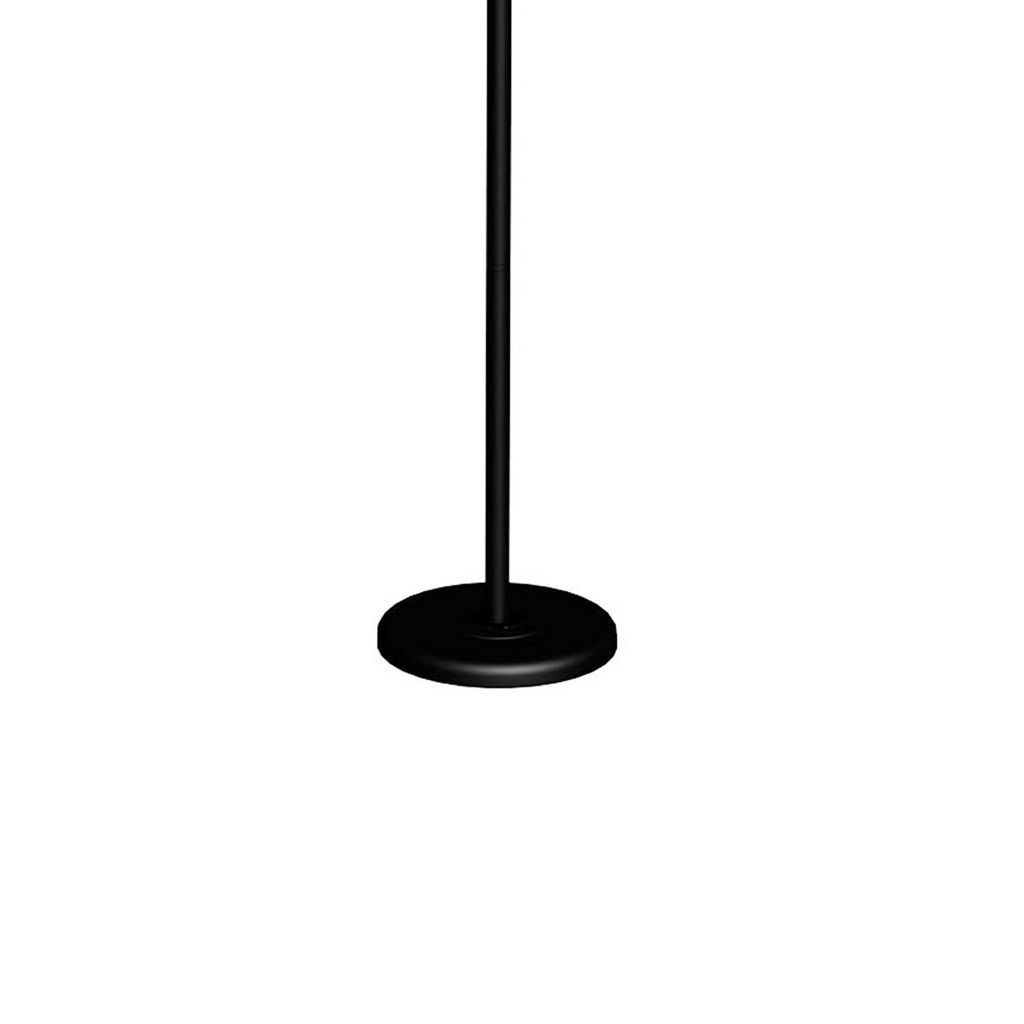 70 Inch Metal 3 Way Torchiere Floor Lamp, Frosted Glass, Black and White - View 4
