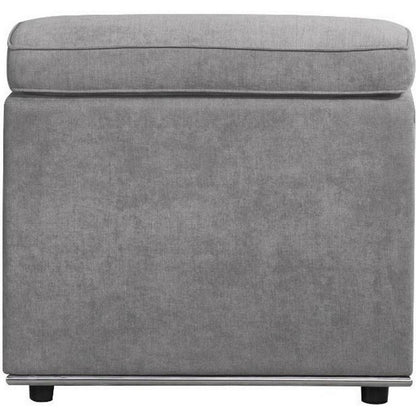 Fabric Upholstered Modular Armless Chair, Dark Gray - View 5