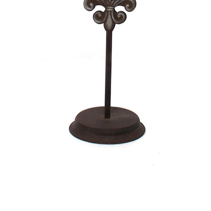 Metal Table Lamp Set of 2 with Cylindrical Drum Shade and Fleur De Lis Accent,Black - View 4