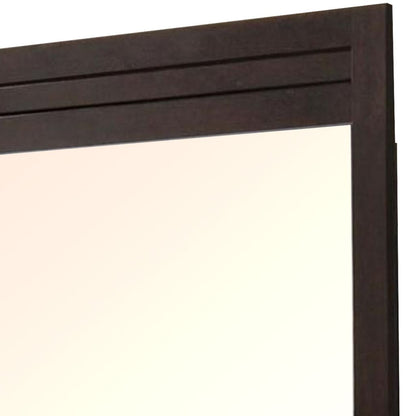 Wall Mirror with Wooden Carvings and Scrolled Frame, Gold - View 3