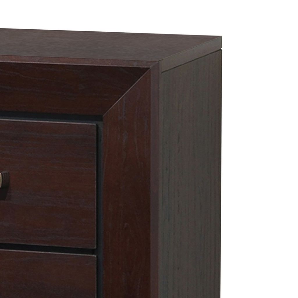 Chic Side Nightstand, Dark Cocoa Brown - View 2
