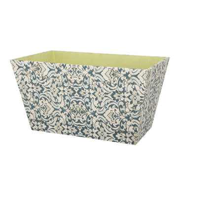 Rectangular Containers with Narrow Bottom, Set of 3, Blue and Beige - View 3
