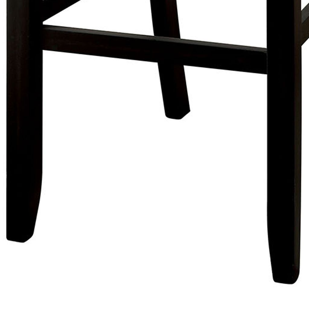 SANIA II Rustic Bar Chair In Ivory Linen, Cream, Set of 2 - View 5