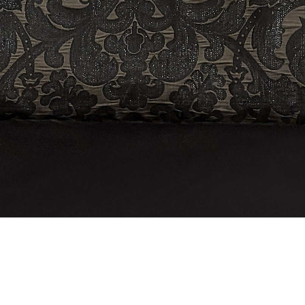 Pixie 9 Piece Polyester Queen Comforter Set, Damask Pattern, Charcoal Gray - View 4