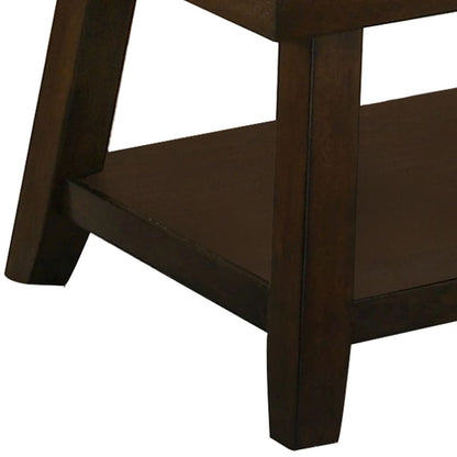 Wooden Coffee Table with One Open Shelf, Brown - View 3