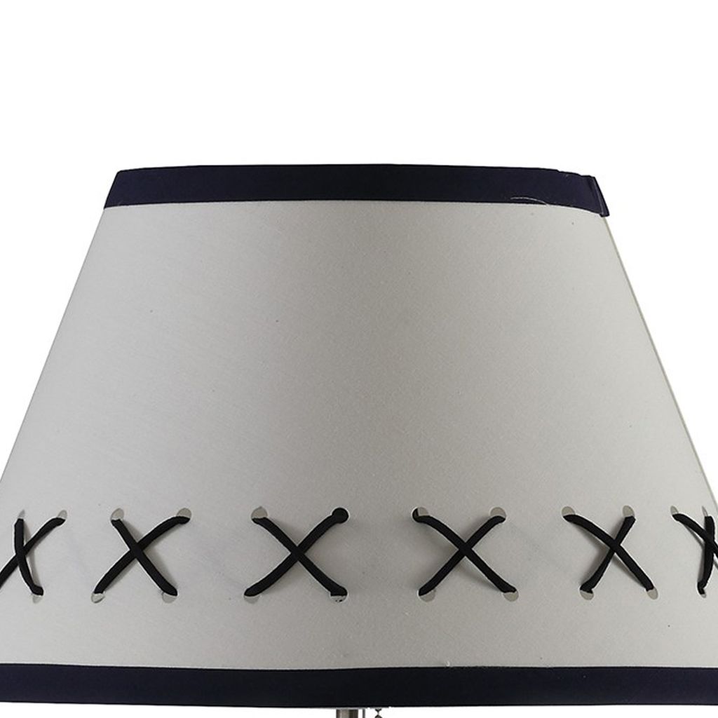 Table Lamp with Wireless Charging and USB Port, Silver - View 4