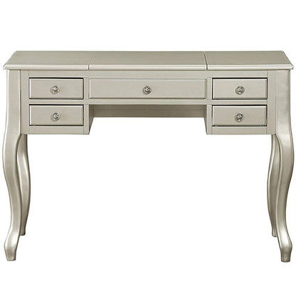 Cherub Vanity Set Featuring Stool And Mirror Silver - View 3