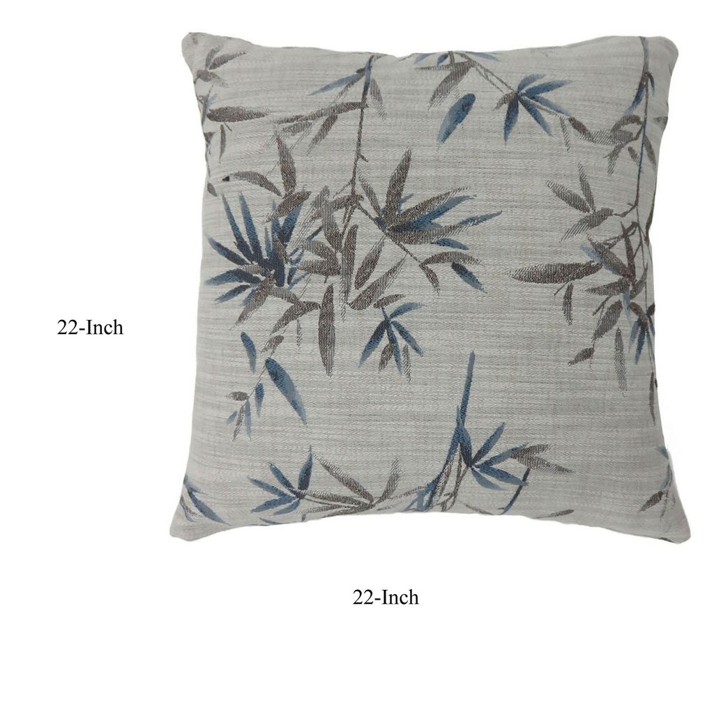 Contemporary Style Set of 2 Throw Pillows, Blue - View 6