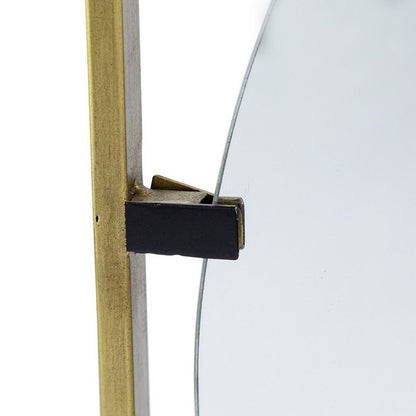 Ani 32 Inch Mirror, Artistic Oval Cut Out Design, Gold Finish Metal Frame - View 4