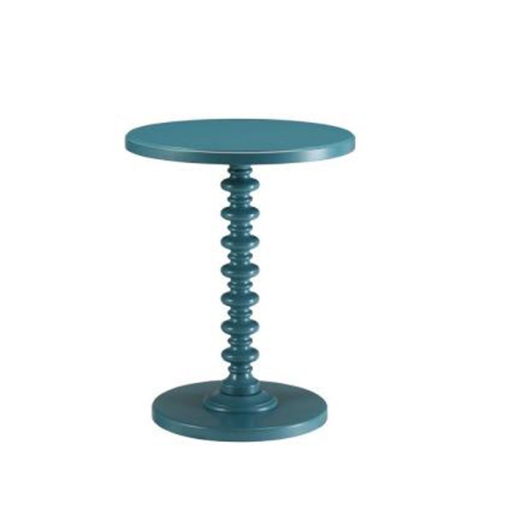 Astonishing Side Table With Round Top – Blue