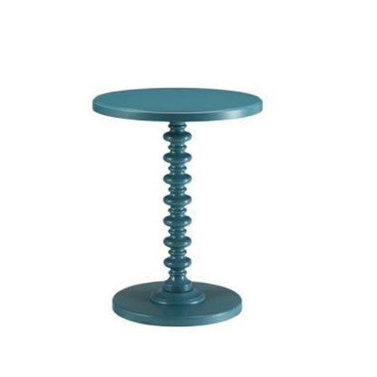 Astonishing Side Table With Round Top – Blue